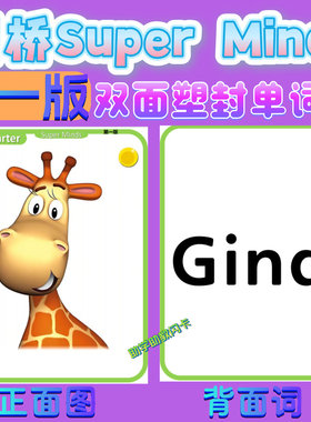 剑桥Super Minds第一版英语单词卡片儿童教具启蒙教学塑封闪卡