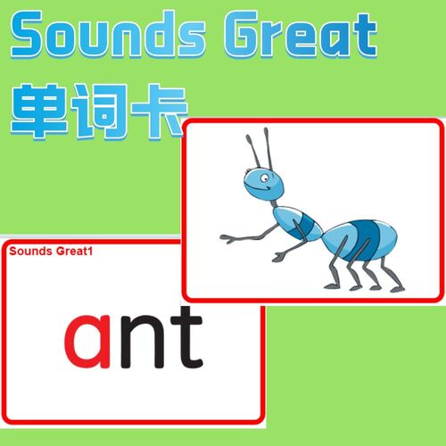 Sounds Great自然拼读闪卡教师教具单词卡少儿英语早教卡片塑封