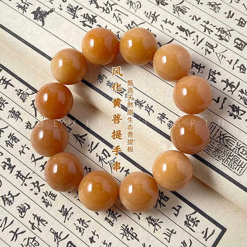 风化黄菩提根大尺寸手串