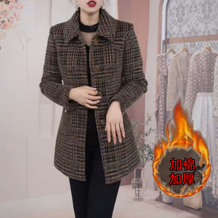 焦糖棕羊羔毛外套女短款 复古加厚保暖大翻领皮毛一体上衣 2025冬季