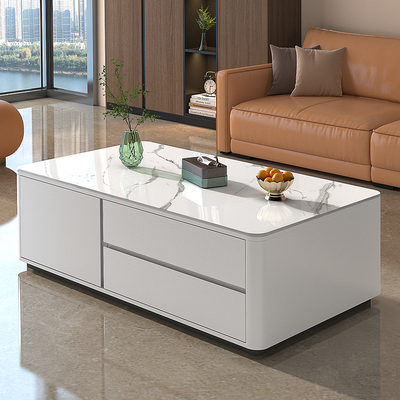 实木茶几客厅2025新款轻奢高级感家用小户型岩板茶几桌电视柜组合