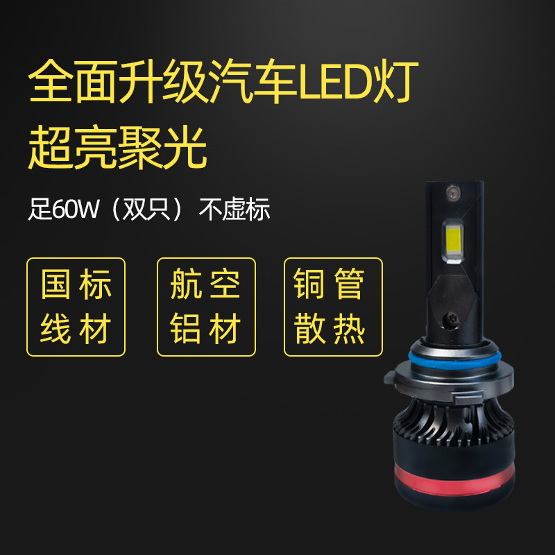 适用于轩逸奇骏逍客日产天籁蓝鸟骐达骊威LED大灯远近光灯泡改装