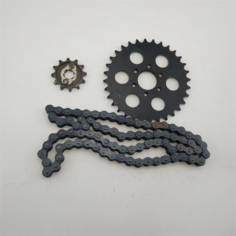 四轮越野摩托车配件 大公牛沙滩车530后链盘齿轮 链条 小飞一整套