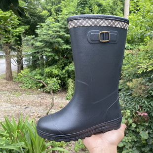外贸雨鞋断码处理雨靴时尚胶靴高筒水鞋冬季加绒成人胶鞋瑕疵水靴