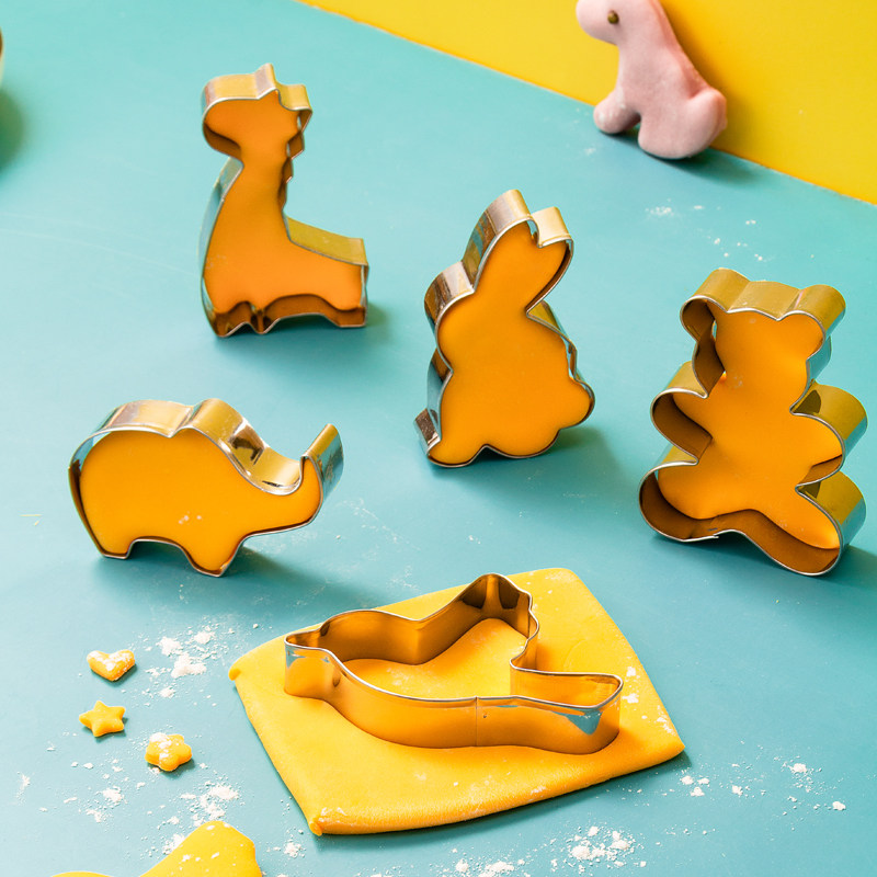 儿童卡通馒头模具蒸花样包子面食圣诞新年恐龙动物果蔬造型压花器