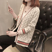 Áo len cardigan nữ mùa xuân 2018 Mới Áo khoác đan mùa thu và mùa đông Dễ thương Loose phiên bản Hàn Quốc của gió gió retro - Áo len cổ chữ V