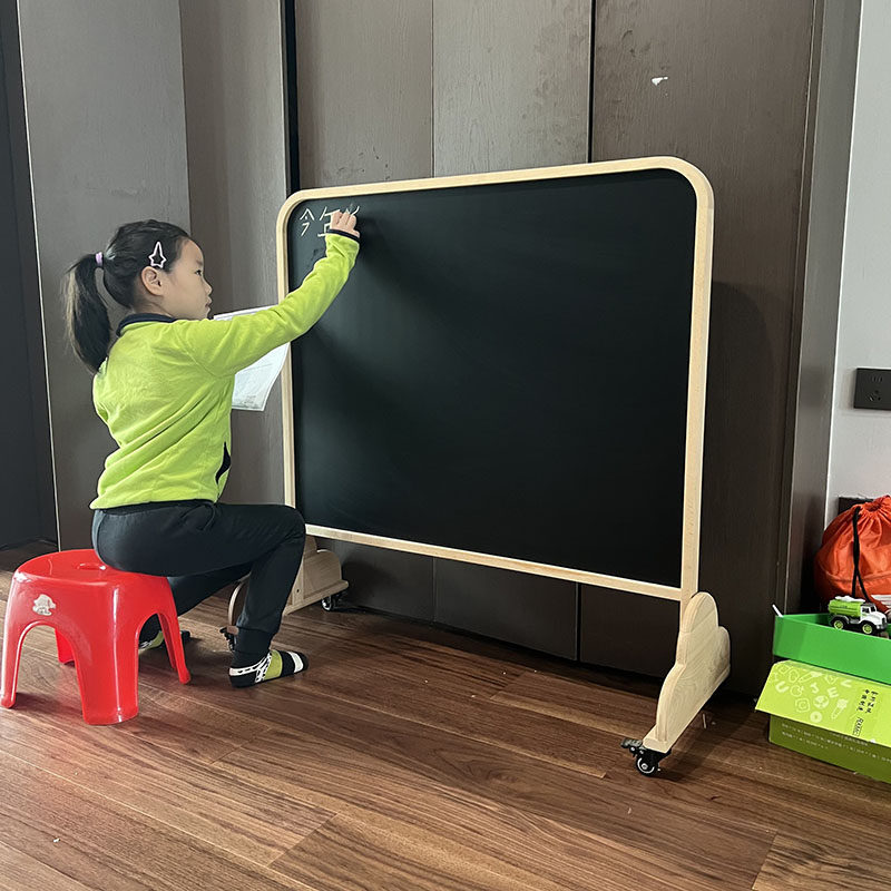 幼儿园家用教学黑板白板立式移动支架画板磁性双面带轮子069