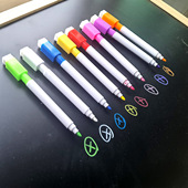 水性水彩笔液态粉笔黑板灰板绿板吸磁小号8色装 儿童涂鸦黑板粉笔