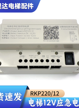 应急电源电梯停电照明电源五方对讲机RKP220/12D锂电池蓄德凌12V