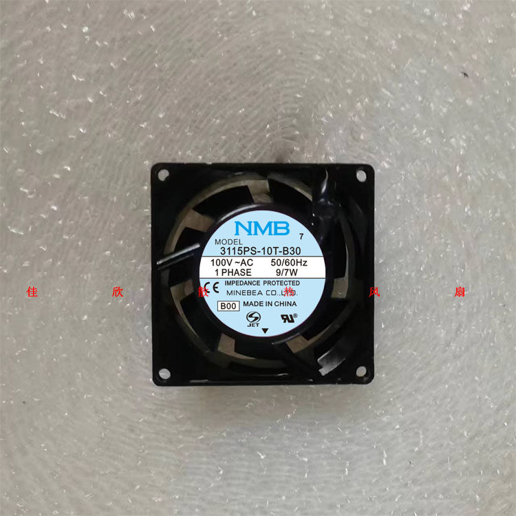 全新NMB 3115PS-10T-B30 100V 8038 9W 8CM 铝框机柜散热风扇风机