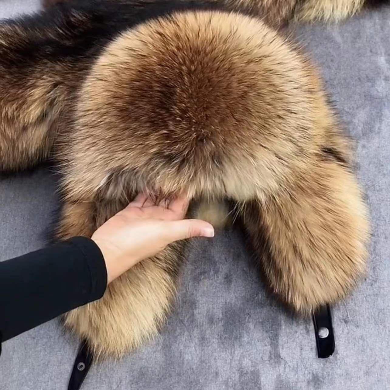 新款雷锋帽冬天加厚皮草帽子环保貉子毛东北全毛霸王帽冬季潮男女