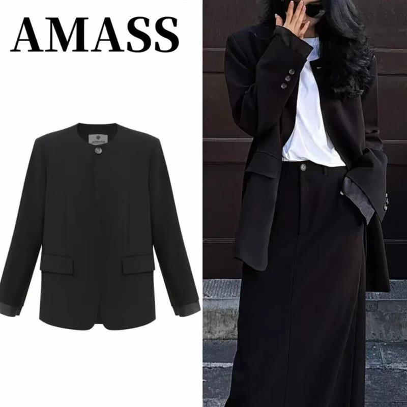 AMASS/阿玛施时尚休闲宽松圆领西服阿玛施旗舰店官方直播5400872