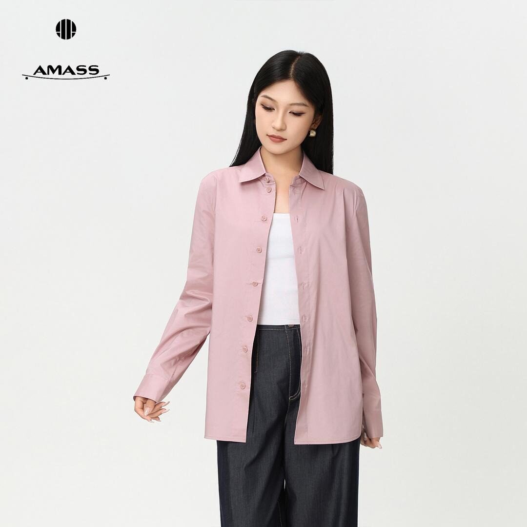 AMASS/阿玛施新款设计小众衬衫松弛感显瘦休闲通勤百搭上衣530171图片