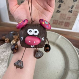 天然水铃桐果壳卡通挂件疗愈系音疗种子包挂景区热卖 趣萌钥匙扣