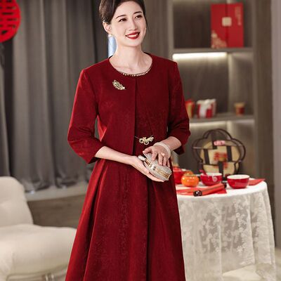 喜婆婆婚礼服套装女2025春新款