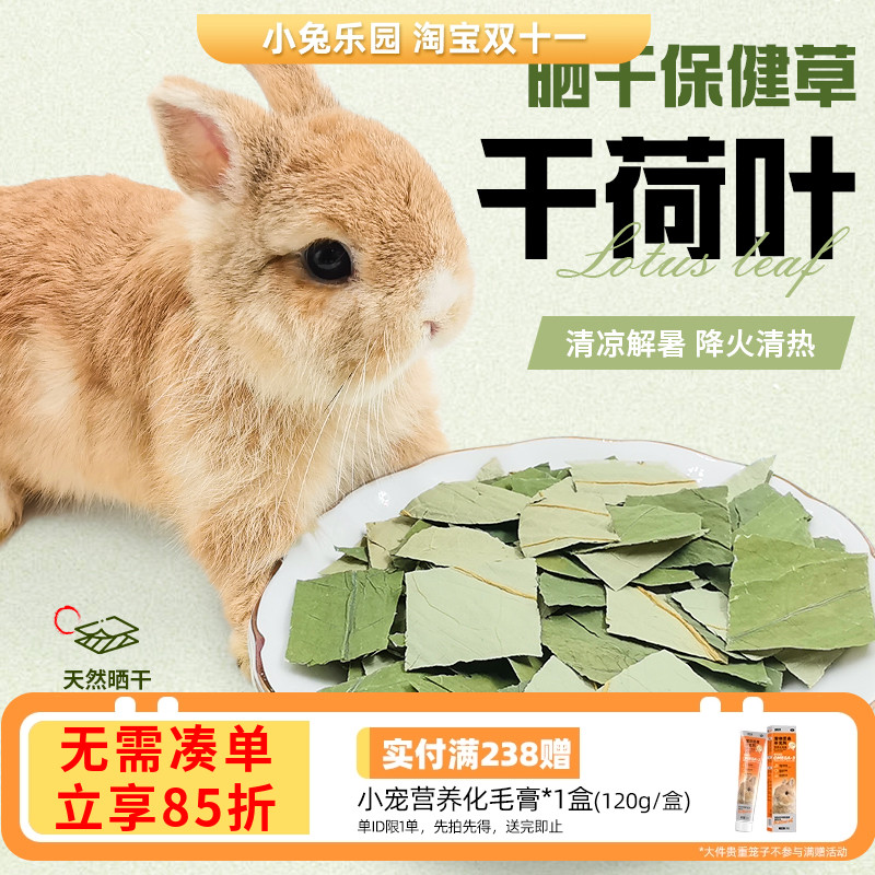 兔子草荷叶干保健草清热降火干草龙猫豚鼠磨牙零食草兔子食用草