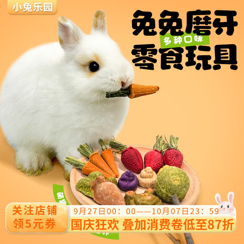 兔子磨牙玩具天然解闷玩具荷兰猪龙猫零食棒棒糖可爱造型草饼草球