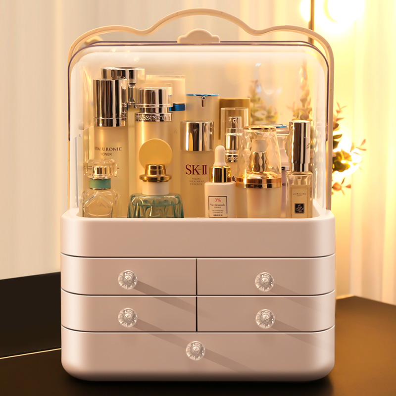 网红特大号桌面防尘化妆品收纳盒