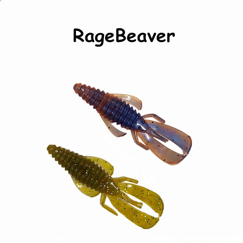 RageBeaver障碍虾德州虾型软饵鲈鱼鳜鱼倒钓内德浮水姥姥虾路亚饵