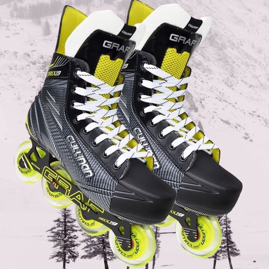 GRAF专业陆地轮滑鞋儿童成人训练冰球鞋曲棍球溜冰鞋直排轮maxx19