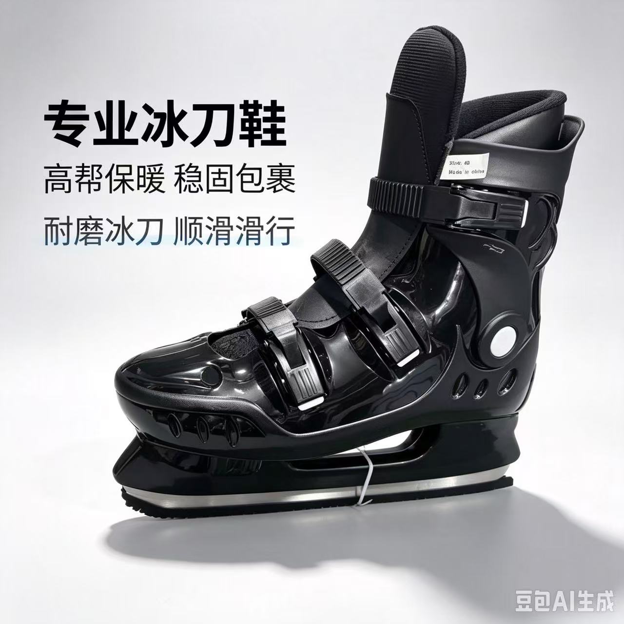 冰刀鞋冰场冰鞋无鞋带初学者冰刀鞋入门冰刀鞋