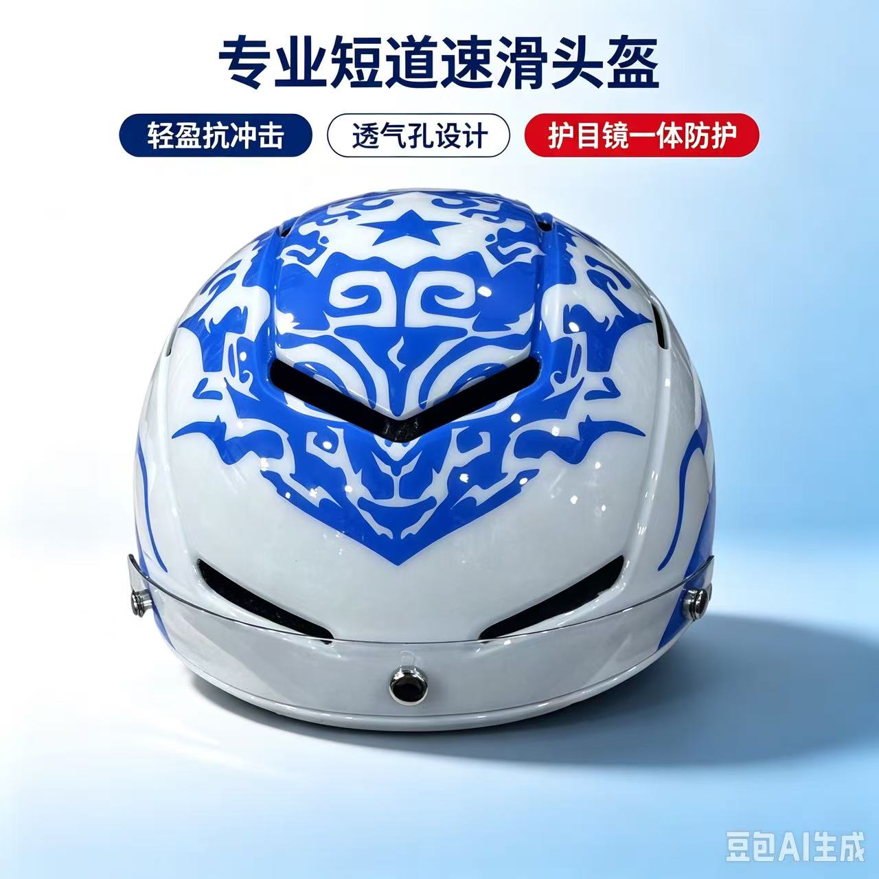短道速滑头盔 专业短道速滑头盔 成人青少年儿童高级头盔面罩