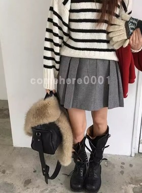 现货速发韩国东大门代购BREATHE2025冬季新款洋气显瘦半身短裙