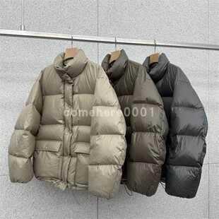 现货速发韩国东大门代购AT THE BAGEL2025冬季新款立领宽松羽绒服