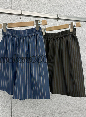 现速发韩国东大门代购at the bagel2026春夏新款竖条纹休闲短裤
