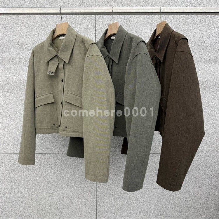 现货速发韩国东大门代购at the bagel2025秋季新款翻领短款外套