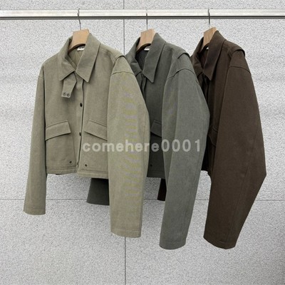 现货速发韩国东大门代购at the bagel2025秋季新款翻领短款外套