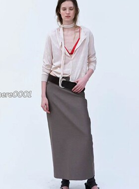现货速发londonflat 韩国东大门春新款时尚百搭开叉半身裙B020404