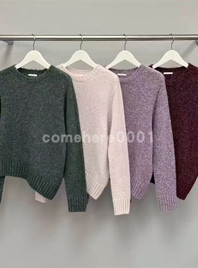 现货速发韩国东大门代购water river2025冬季新款不对称针织毛衣