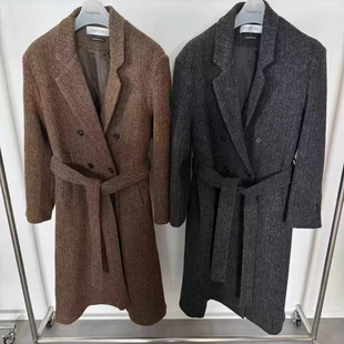 现货速发韩国东大门代购tempting2025秋冬新款复古百搭毛呢大衣