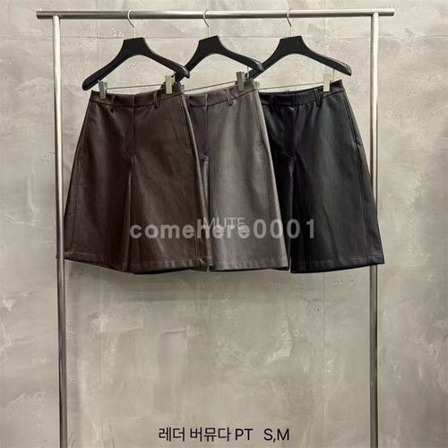 现货速发韩国东大门代购mute2025冬季新款高腰简约阔腿休闲短裤