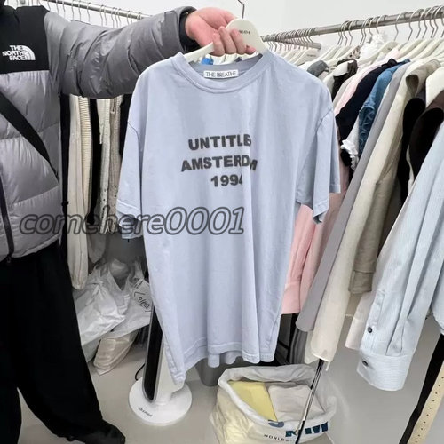 现速发韩国东大门breathe2026春季新款休闲英文字母宽松短袖T恤