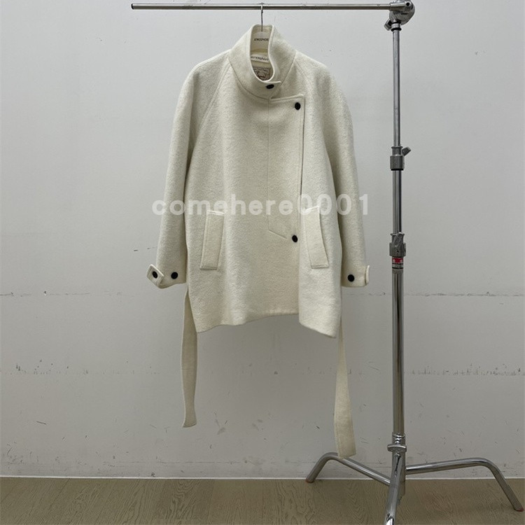 现货速发韩国东大门代购ATMOSPHERE2025冬季新款系腰带毛呢大衣