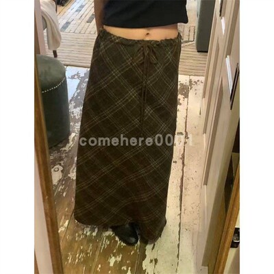 现货速发韩国东大门代购 UNDERSON2025冬季新款复古格子半身裙