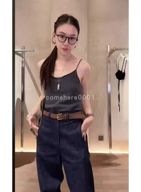 现货速发韩国东大门代购mohhe2025秋季新款简约百搭短款修身吊带