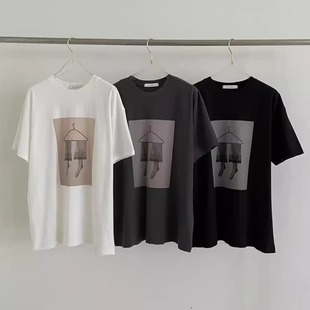 印花休闲短袖 现货速发韩国东大门代购 新款 salon2025夏季 T恤 lucy