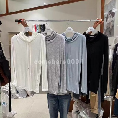 现货速发韩国东大门代购tempting2025秋季新款设计感简约纯色上衣