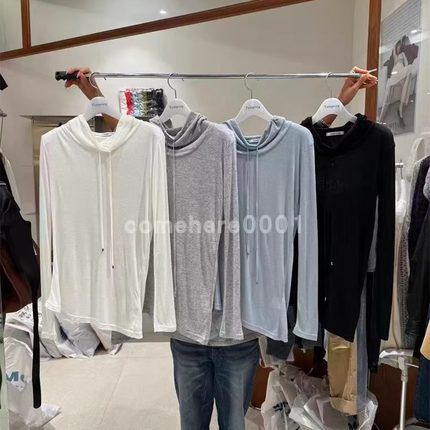 现货速发韩国东大门代购tempting2025秋季新款设计感简约纯色上衣