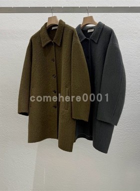 现货速发韩国东大门代购statement2025秋季新款单排扣毛呢外套