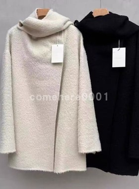 现货速发韩国东大门代购effervescent2025秋冬新款围巾领毛呢外套