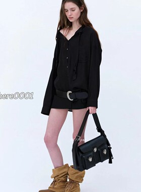 现货速发 韩代 londonflat 自留 慵懒松弛感飘带衬衫