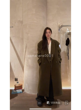 现货速发韩国东大门代购Londonflat2025冬季新款长款羊毛呢大衣