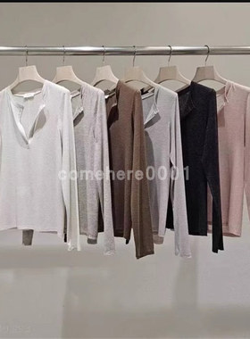 现货速发韩国东大门代购Statement2025秋季新款百搭长袖打底衫T恤