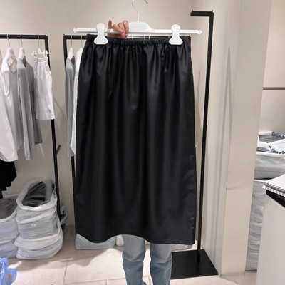 现货速发韩国东大门代购MASCULINE2025夏季新款真丝半裙半身裙