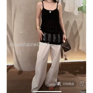 现速发韩国东大门代购2026夏新款art向日葵欧尼同款针织吊带裙
