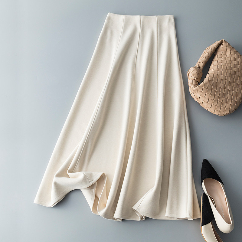 风中摇曳生姿，隐藏臀胯赘肉！松紧高腰A字大摆伞裙含羊毛半身裙,女装/女士精品,半身裙,淘宝优惠券,粉丝福利购,淘宝优惠卷